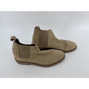 ZARA‎ Tan Suede Chelsea Boots Mens Size 11 Elastic Side Panels Casual